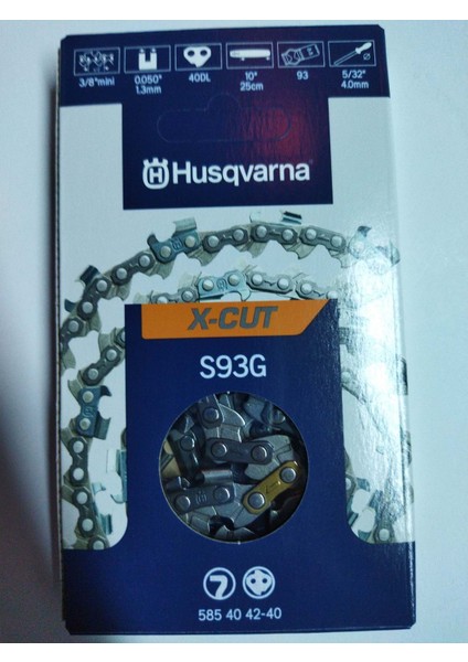 Motorlu Testere Zincir 91/20 Diş T425/T525 Yarım Köşeli