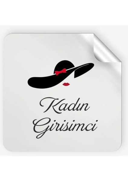 Paketleme Etiketi 4x4 cm 70 Adet 2 Sayfa Girişimci Kadın Sticker