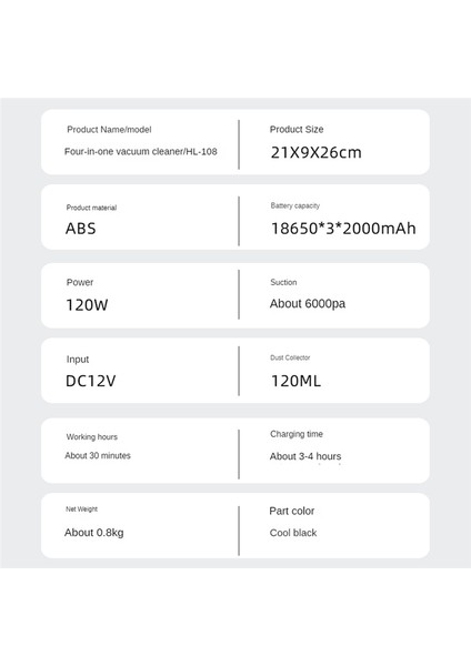9000PA Araba Elektrikli Süpürgesi Kablosuz El Tipi Süper Emiş (Yurt Dışından)