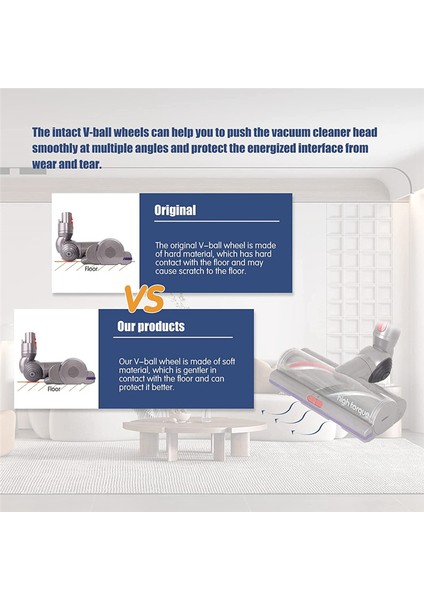 Dyson V10 Elektrikli Süpürge 100W Için Yüksek Tork Başlığı Için Bilyalı Tekerlek (Yurt Dışından) modelleri