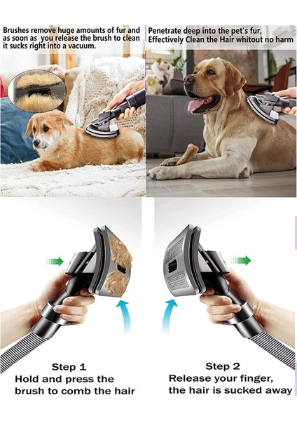 Groom Tool Köpek Evcil Hayvan Ek Parçası Fırçası Dyson V7 V8 V10 ile Uyumlu (Yurt Dışından)