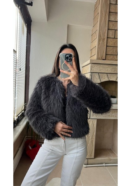 Joshine Kadin Fit Antrasit Suni Kurk Mont fiyatları
