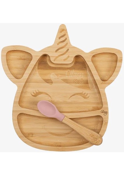 Bölmeli Organik Bambu Çocuk Yemek Takımı - Unicorn 1073551 fiyatları
