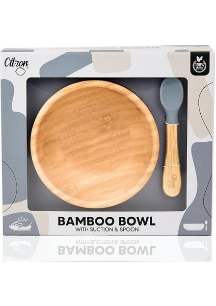 Vakum Tabanlı Organik Bambu Kase Seti - Blue 1073605