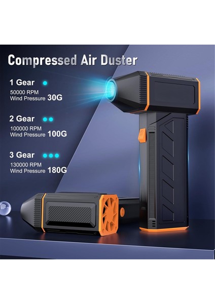 Mini Turbo Jet Fan Elektrikli Hava Toz Alma El Tipi Fırçasız Motor (Yurt Dışından)
