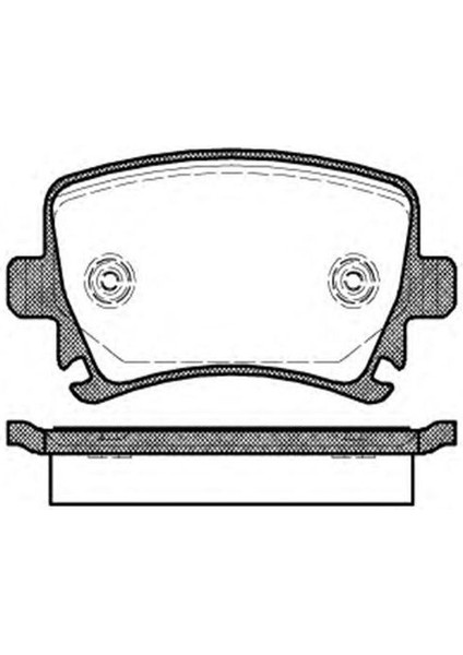 55197 Arka Fren Balatası Caddy (2004-2011) / Golf (2004-2014) / Audi A3 (2004-2013) / Leon (2006-2013) / Octavia (2004-2012)