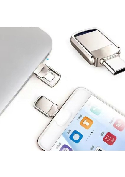 32GB-64GB-512-1TB Type-C Flash Bellek 3.1 USB Bellek Mini Metal Dual Hem Telefona Hem Bilgisayara fiyatları
