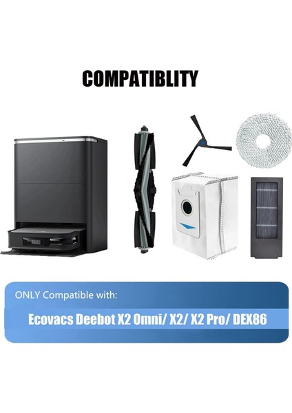 Ecovacs Deebot X2 Omni/ X2/ X2 Pro/ DEX86 Elektrikli Süpürge Için (Yurt Dışından)