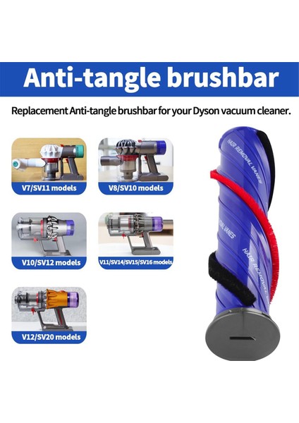 Dyson V11 V10 V8 V7 V12 Slim, SV10 SV11 SV12 SV14 SV30 Için Uç Kapaklı Karışmayan Fırça Çubuğu, Parça No. 972500-01 (Yurt Dışından) fiyatları