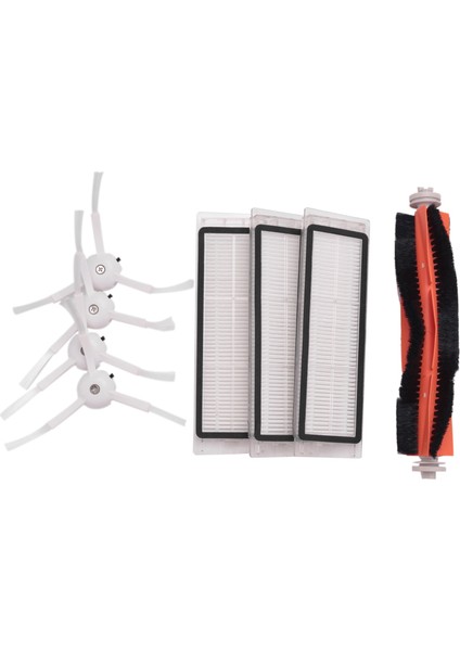 Set 3 Adet Hepa Filtre + 4 Adet Yan Fırça + 1 Adet Ana Fırça Xiaomi Mi Robot Süpürge Parçaları Aksesuarları Için Uygundur (Yurt Dışından)