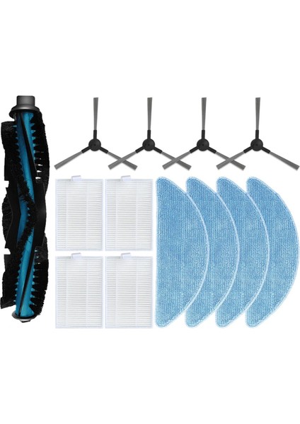 Clever&clean L-Serisi 707 Için Aksesuar Seti: Ana Yan Fırçalı Paspas Filtresi,b (Yurt Dışından)