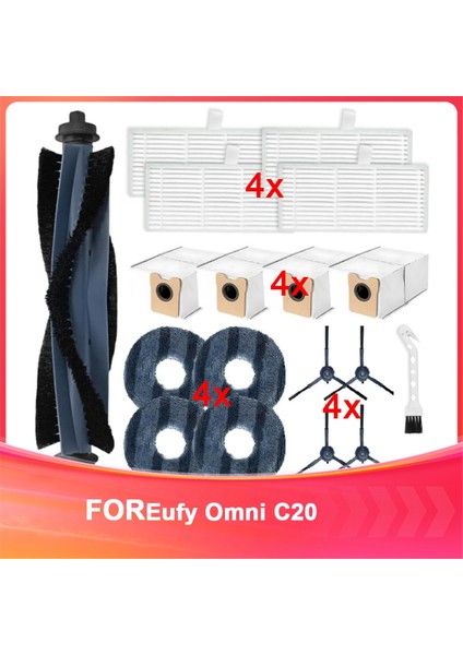 Eufy Elektrikli Süpürge Için Omni C20 Elektrikli Süpürge Için Ana Yan Fırça, Filtre, Silme Bezi, Toz Torbası, Aksesuar Seti (Yurt Dışından)