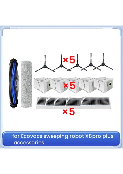 Ecovacs Deebot X8PRO Plus Süpürge Aksesuarları Için 17 Adet Ultra Dayanıklı Aksesuarlar (Yurt Dışından)