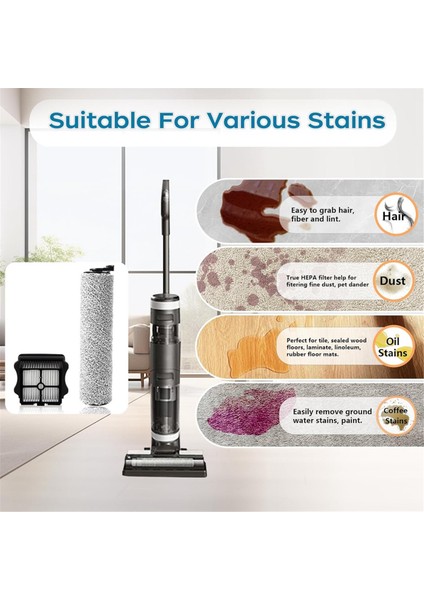 Tineco Ifloor 3&ıfloor One S3 Akülü Islak Kuru Elektrikli Süpürge Parçaları Için Yedek Fırça Rulosu ve Hepa Filtresi (Yurt Dışından) fırsatları