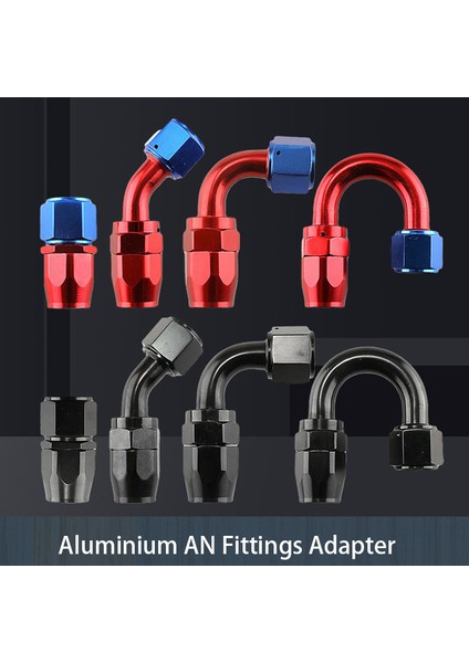 Siyah 180 Tarzı An6 Alüminyum An Fittings Adaptör Dövme Tip Döner Hortum Ucu Yağ Yakıt Tekrar Kullanılabilir Fiting An Açı Derecesi (Yurt Dışından) fiyatları
