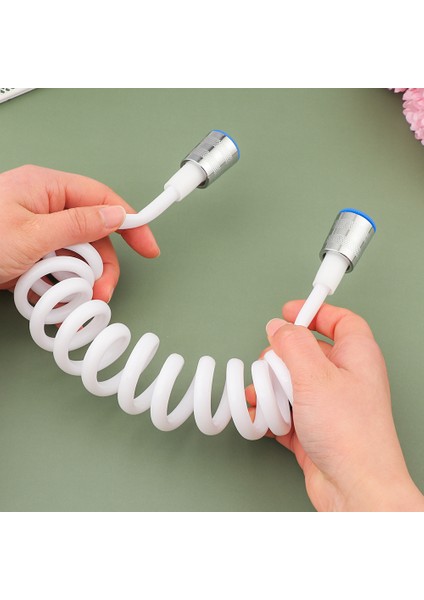 Beyaz 02 Tarzı 2 Metre Sıcak Satış 1 Metre Anti-Sarma Telefon Hattı Tarzı Baharlı Duş Hortumu Tuvalet Bidet Banyo Sprey Bağlantı Borusu Su Tesisatı (Yurt Dışından) fırsatları