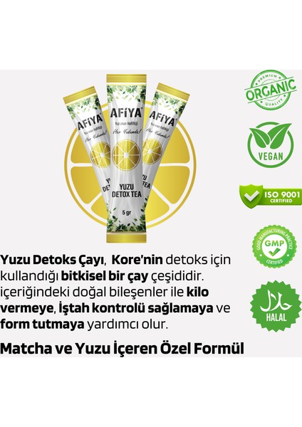 Detoks Zayıflatma Çayı, Form Tutma Yuzu ve Matcha İçeren Detox Çayı 100 GR