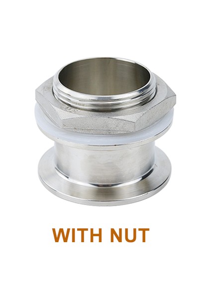 Somun Tarzı ile DN40 K64MM-K64MM Çift Kelepçeli Tri Clamp Erkek Dişli Hijyenik Adaptör Paslanmaz Çelik Boru Bağlantısı DN32DN40 Ev Birası Yapımı (Yurt Dışından)