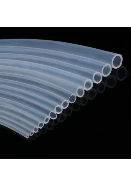 ID4MMXOD8MM Stili 1 Metre 1m Gıda Sınıfı Şeffaf Silikon Kauçuk Hortum Esnek Silikon Boru Dış Çapı (Yurt Dışından)