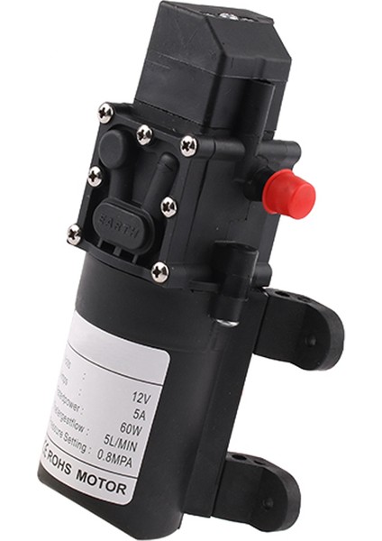 Adaptörlü D Dc 12V 60W 5l/dak Tarımsal Elektrikli Su Pompası Siyah Mikro Yüksek Basınçlı Diyafram Su Pompası Su Püskürtücü Araba Yıkama (Yurt Dışından)