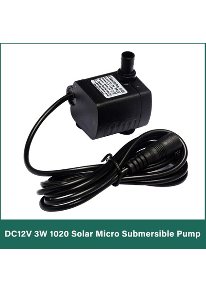 DC12V-1020 Mini USB Pompa Dc Dlh Mikro Fırçasız Güneş Daldırma Su Pompalama 3W Akvaryum Balık Çeşmesi Için (Yurt Dışından)