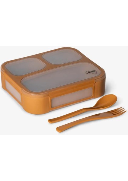 Çatal ve Kaşıklı Bento Beslenme Kutusu Seti - Caramel 1286845 fırsatları