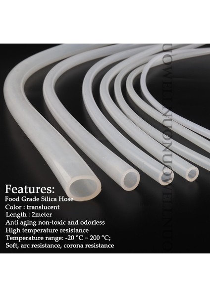 5X8MM Tarzı 10 Milyon Iç Çap 2~5mm Gıda Grade Şeffaf Silikon Boru Isıya Dayanıklı Içme Suyu Hortumu Esnek Hava Pompası Hortumu (Yurt Dışından)