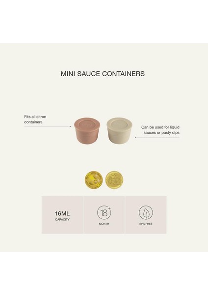 Mini Sos Kapları 2'li Set - Light Gray / Dusty Blue 1196816 fırsatları