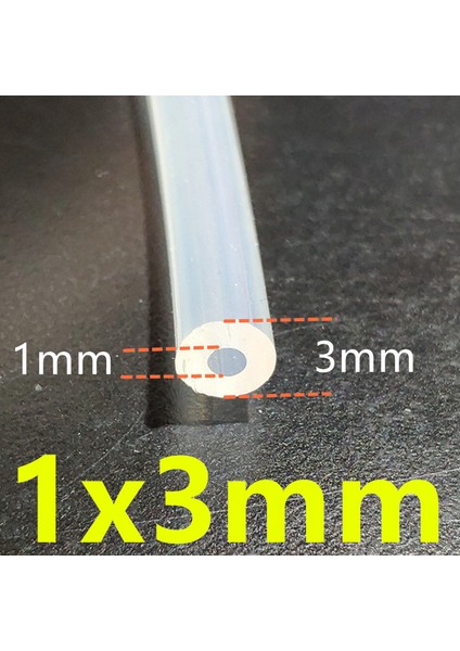1X3MM Tarzı 1 Metre Silikon Hortum Su Gaz Boru Gıda Sınıfı Şeffaf Kauçuk Hortum Satışını Zararına Sunuyor (Yurt Dışından)