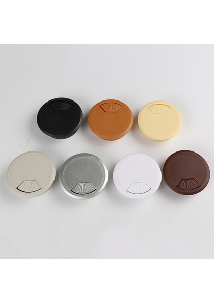 Krem Rengi Tarzı 60 mm Masa Tel Delik Kapağı Abs Plastik Yuvarlak Kablo Kutusu Bilgisayar Iplik Delik Masa Hat Kapağı Dekoratif 8 Renk (Yurt Dışından)