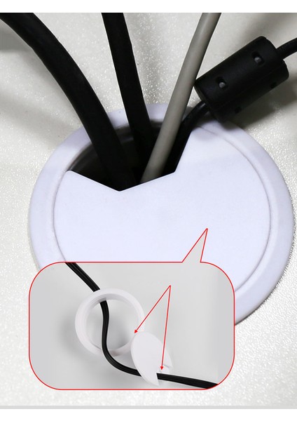 Krem Rengi Tarzı 60 mm Masa Tel Delik Kapağı Abs Plastik Yuvarlak Kablo Kutusu Bilgisayar Iplik Delik Masa Hat Kapağı Dekoratif 8 Renk (Yurt Dışından)