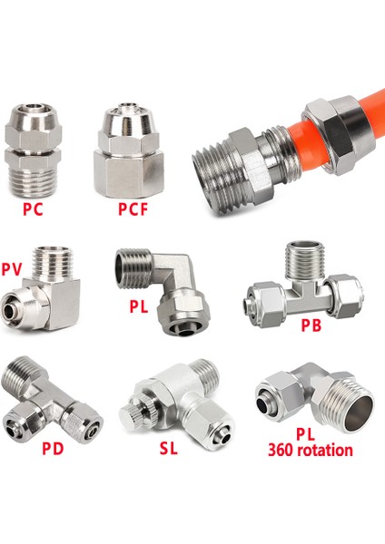 Kpv Stili 4 mm Suya Dayanıklı Hava Hattı Hızlı Sıkma Bağlantı Hortum Pirinç Nikel Kaplamalı Diş F Pl Pb Pd Sl (Yurt Dışından) fiyatları