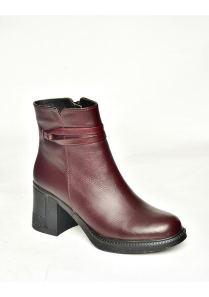 T654035203 Bordo Kalın Topuklu Kadın Bot fiyatları