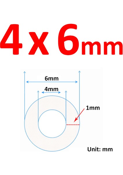 Id4 x OD6MM Stili 5 Metre Kokusuz Şeffaf Pvc Plastik Hortumlar Yüksek Su Pompası Tüp Iç Çapı (Yurt Dışından)