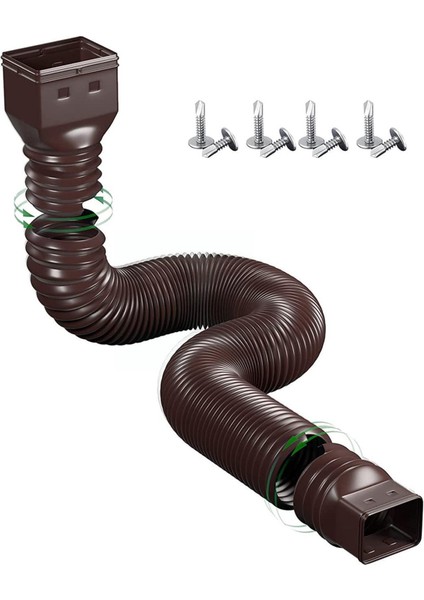 B Tarzı Yeni Yağmur Oluk Downspout Uzatma Esnek Uzatma Drenaj Yağmur Suyu Bağlantı Boru Uzantısı Teleskopik Downspout D S3B5 (Yurt Dışından)