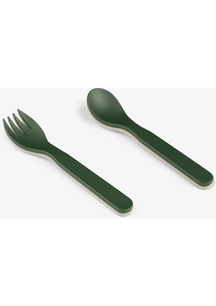 Bio-Based 2'li Çatal Kaşık Takımı ve Kutusu - Green/cream 1196953 fiyatları