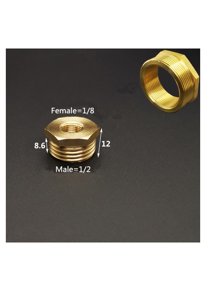 Kadın 01-Erkek 04 Stili Pirinç Altıgen Redüktör Boru Bağlantısı Iplikli Bakır Su Gaz Adaptörü Kuplaj Bağlayıcı (Yurt Dışından)