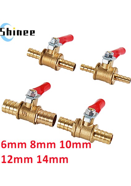 Dış Çap 6mm Stili 10 Parça Küçük Kırmızı Saplı Vana Hortum Barbs Inline Pirinç Su Yağ Hava Gaz Yakıt Hattı Top Vana Boru Bağlantı Elemanları (Yurt Dışından) fiyatları