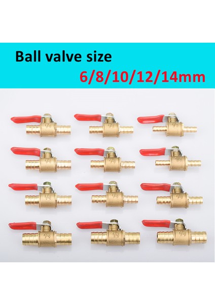 Dış Çap 6mm Stili 10 Parça Küçük Kırmızı Saplı Vana Hortum Barbs Inline Pirinç Su Yağ Hava Gaz Yakıt Hattı Top Vana Boru Bağlantı Elemanları (Yurt Dışından) modelleri