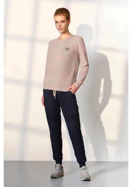 Kadın Pudra Kaşkorse Örme T-Shirt Pijama Takımı 25K4042