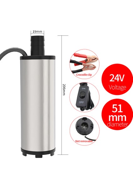 12V38M Puro Çakmağı 12V 24V Su Yağ Dizel Yakıt Transfer Dolum Aracı Daldırma Pompası Dc L/dak Kerosen Paslanmaz Çelik (Yurt Dışından) fiyatları
