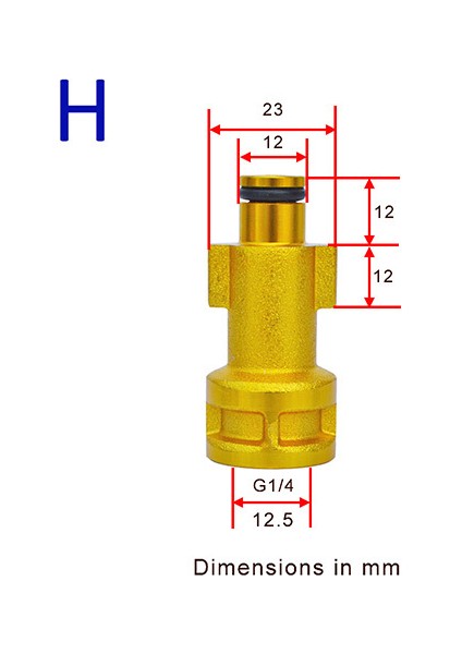 H Tarzı Karcher ve Nilfisk Için Yüksek Basınçlı Su Tabancası Bağlantı Adaptörü Köpük Tabancası Aksesuarı (Yurt Dışından)