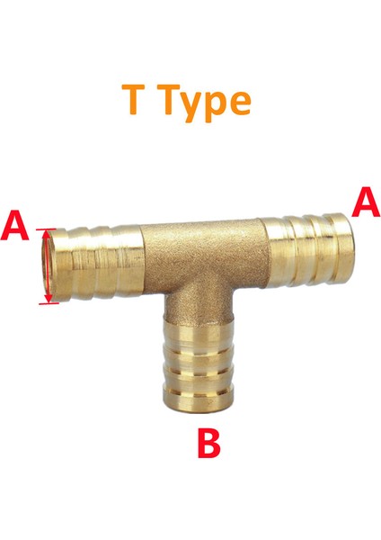 T 3 Yollu Tarzı 12 mm 4mm Hortuma Kadar Redüktör Bakır Boru Için Pirinç Barb Boru Bağlantı Elemanı Düz Dirsek T Y Şekli 2 3 Yollu Konnektör Adaptör (Yurt Dışından)
