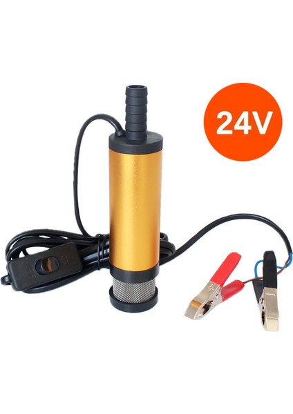24V Klips Sarı 12 V Volt Elektrikli Yakıt Transfer Pompası 12L/DK 12V 24V Dc Paslanmaz Çelik Kabuklu Dizel Yağ Su Daldırma Pompası (Yurt Dışından)