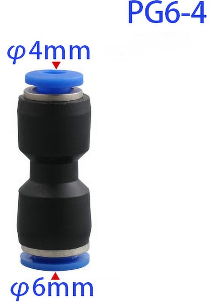 Pg6-4 Tarzı Hava Su Hortumu Tüpü Için Plastik Bağlantı Pu Pnömatik Fittings Fitting Gaz Hızlı Bağlantı (Yurt Dışından)