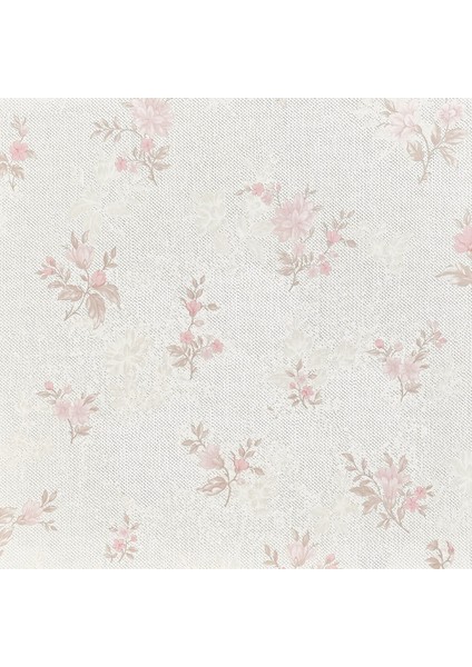 Serpme Çiçek Beyaz Duvar Kağıdı 52 cm x 10 M