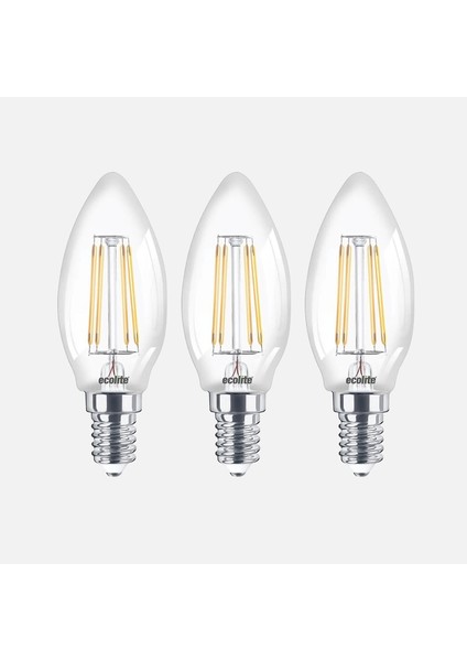 LED Filament C35 4 W Beyaz 6500K E14 LED Ampul
