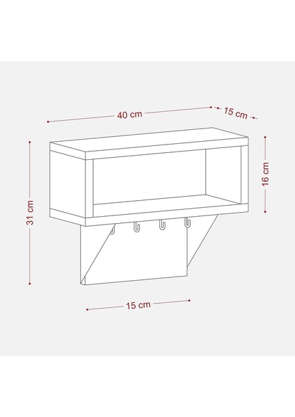 Erciyes Raf DEC112 Safir Meşe 15 x 40 x 31 modelleri