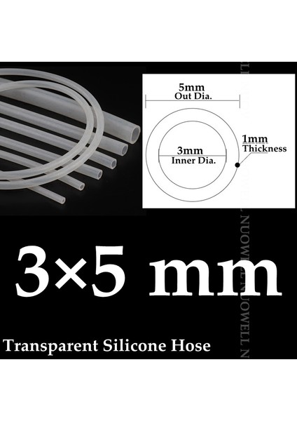 3X5MM Tarzı 3 Milyon Iç Çap 2~5mm Gıda Grade Şeffaf Silikon Boru Isıya Dayanıklı Içme Suyu Hortumu Esnek Hava Pompası Hortumu (Yurt Dışından)