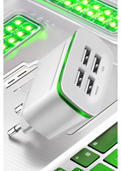 A7 Universal Çoklu Şarj Adaptörü -4 Port